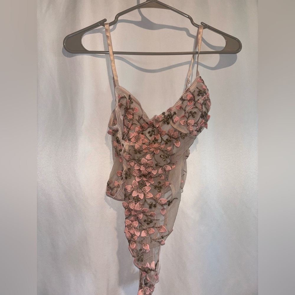 Floral Embroidered Body Suit